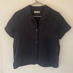Everlane linen short sleeve button up - size 8